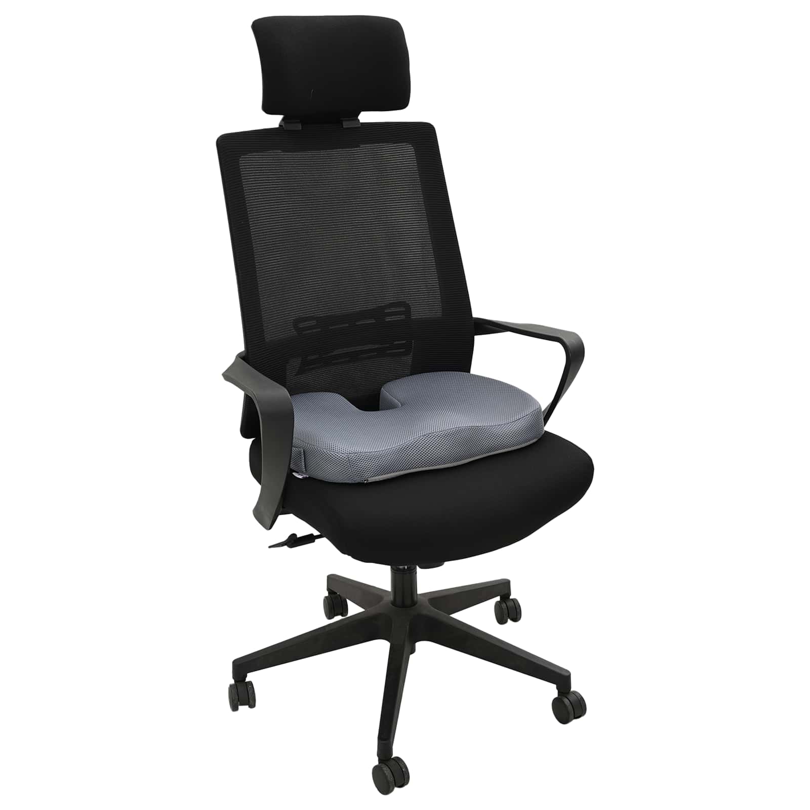 Cuscino per la seduta Grigio 47 x 37 x 8 cm Schiuma Memory | homemem39