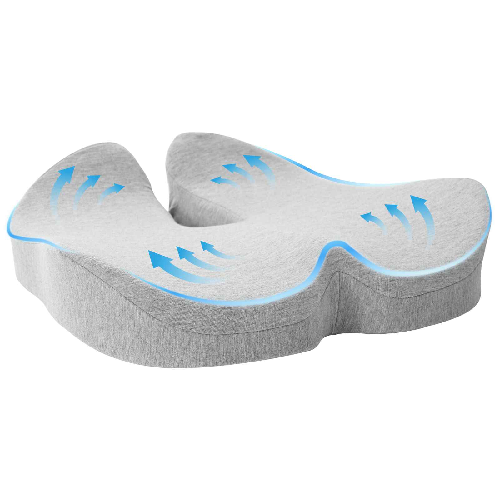 Cuscino per la seduta Grigio chiaro 50 x 43 x 10 cm | homemem39