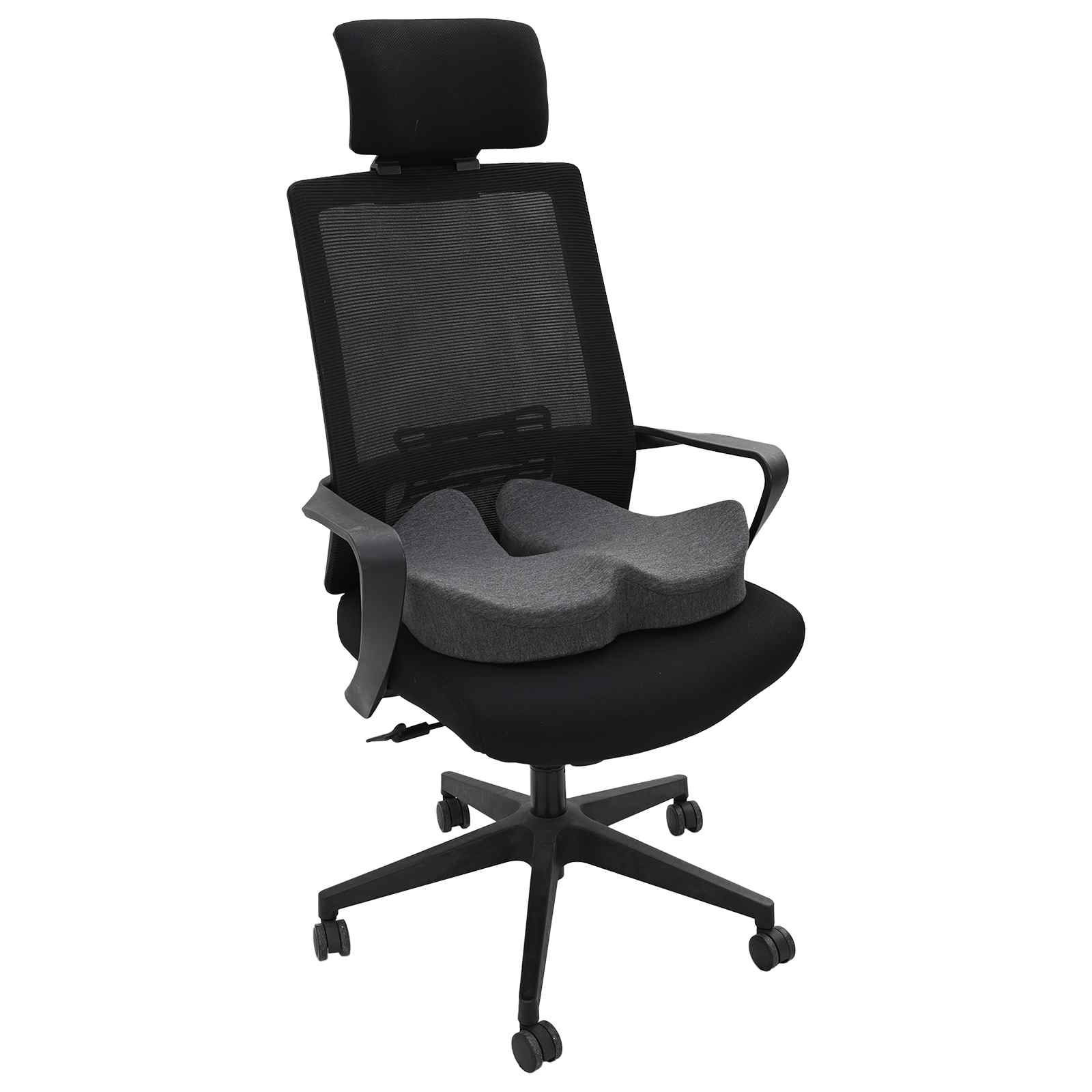 Cuscino per la seduta Grigio scuro 50 x 43 x 10 cm | homemem39