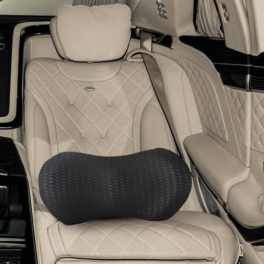 Cuscino lombare Nero Schiuma Memory 46 x 24 x 11 cm | homemem39