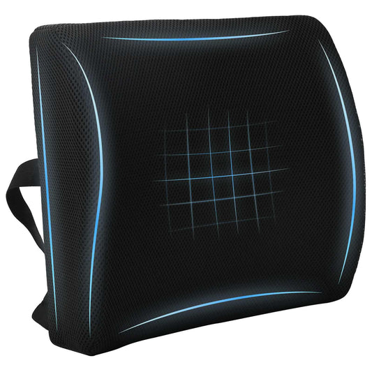 Cuscino lombare Nero Schiuma Memory 35,5 x 30 x 12 cm