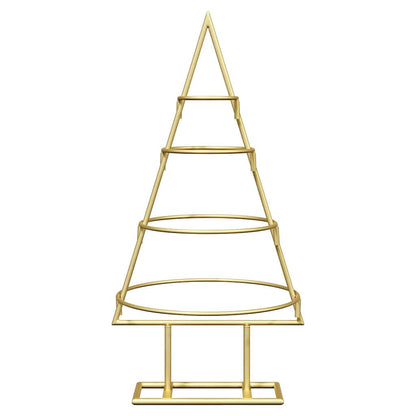 Albero di Natale in metallo con supporto Oro 60 cm