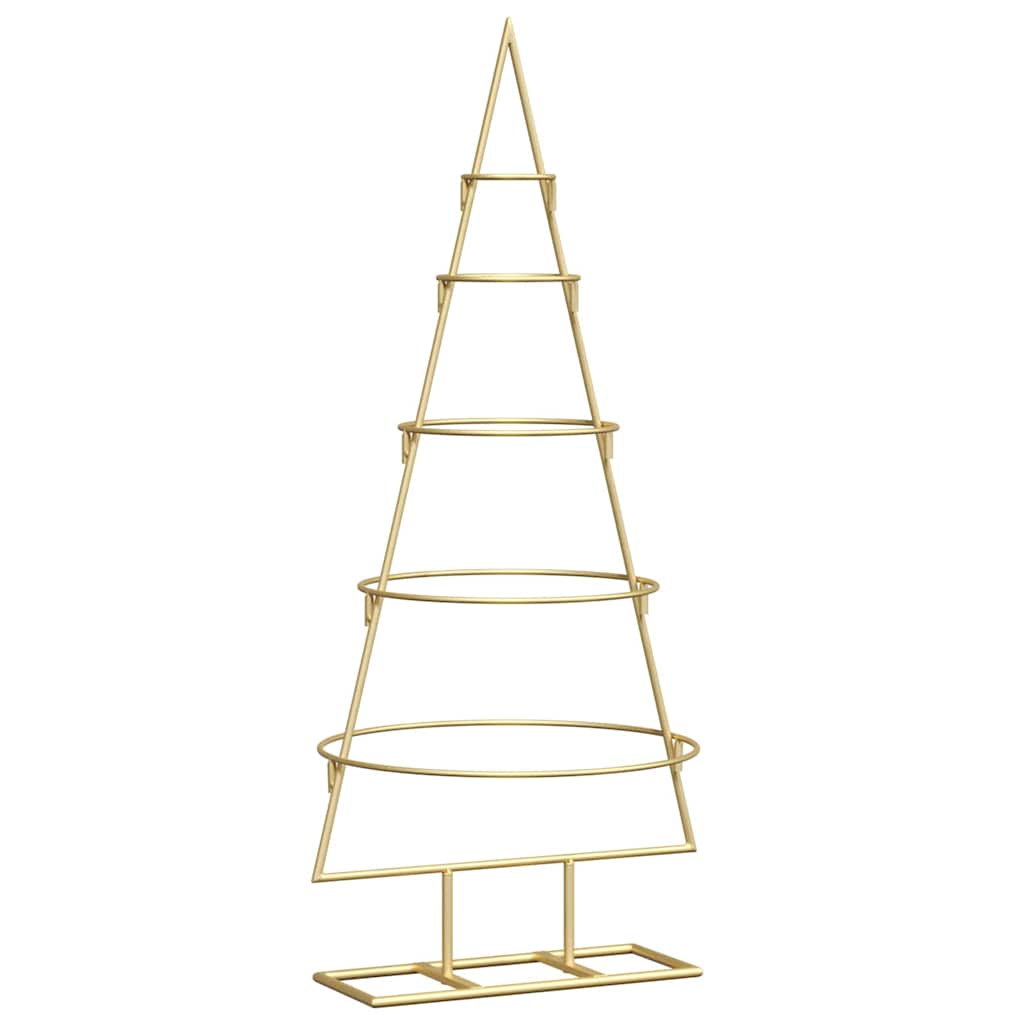 Albero di Natale in metallo con supporto Oro 90 cm