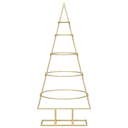 Albero di Natale in metallo con supporto Oro 90 cm