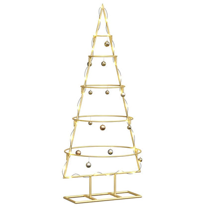 Albero di Natale in metallo con supporto Oro 90 cm