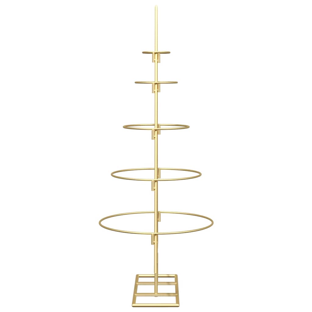 Albero di Natale in metallo con supporto Oro 90 cm
