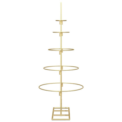 Albero di Natale in metallo con supporto Oro 90 cm