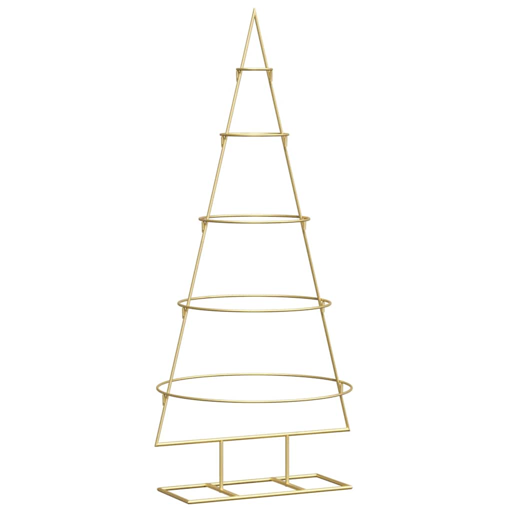 Albero di Natale in metallo con supporto Oro 125 cm