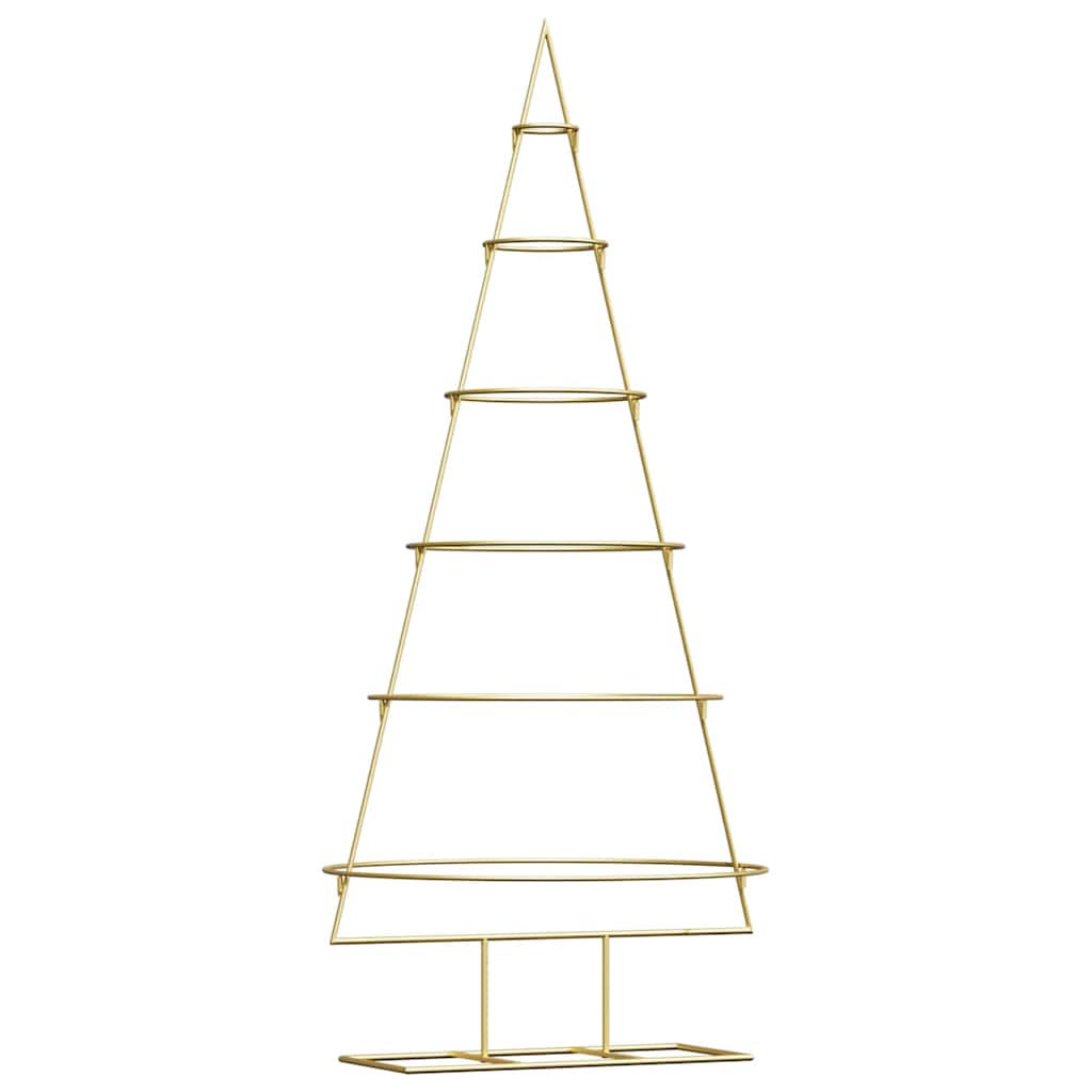Albero di Natale in metallo con supporto Oro 150 cm