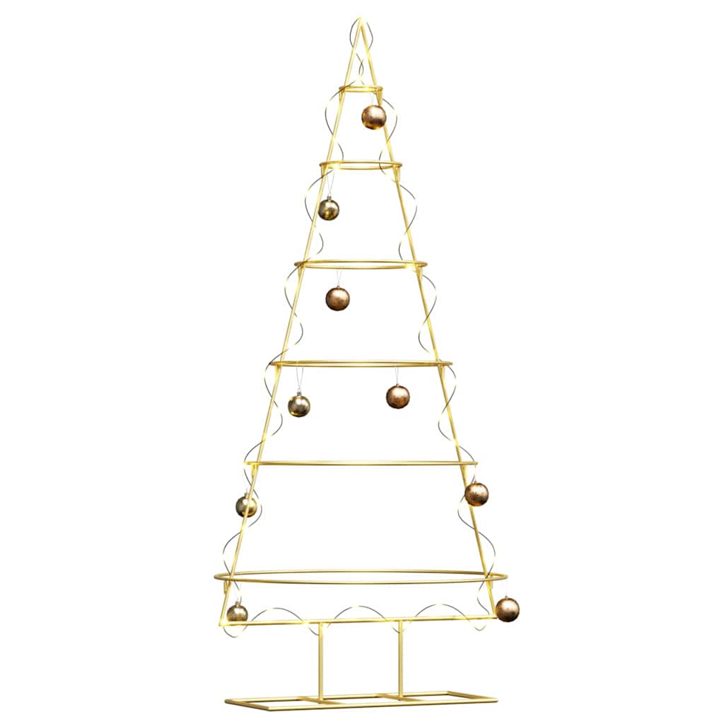 Albero di Natale in metallo con supporto Oro 150 cm