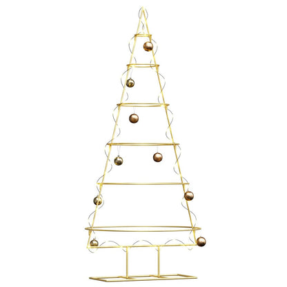 Albero di Natale in metallo con supporto Oro 150 cm