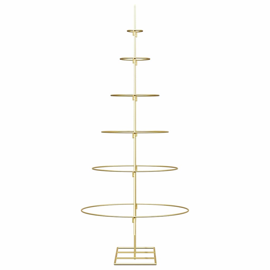 Albero di Natale in metallo con supporto Oro 150 cm