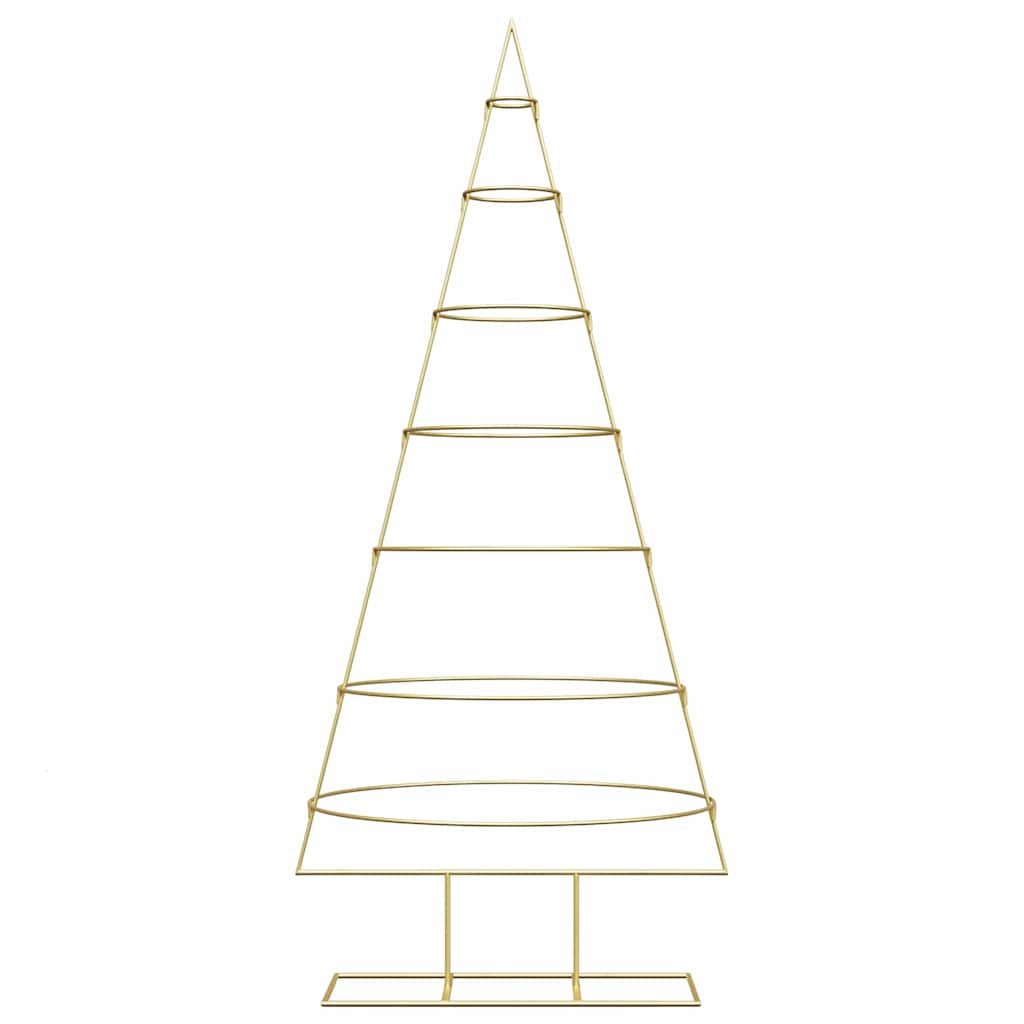 Albero di Natale in metallo con supporto Oro 180 cm