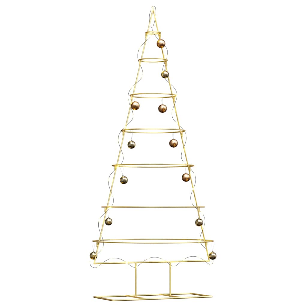 Albero di Natale in metallo con supporto Oro 180 cm
