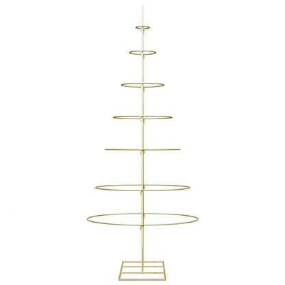 Albero di Natale in metallo con supporto Oro 180 cm