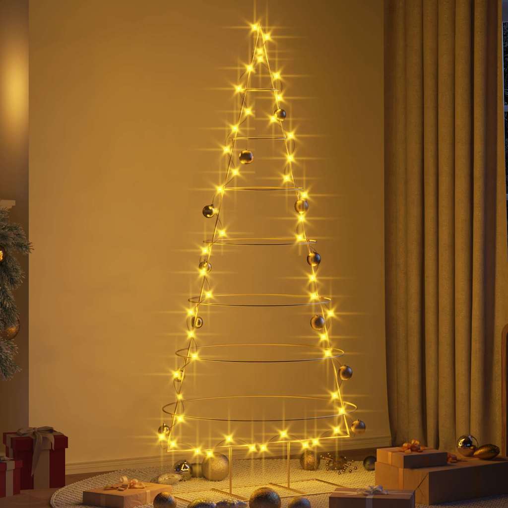 Albero di Natale in metallo con supporto Oro 210 cm