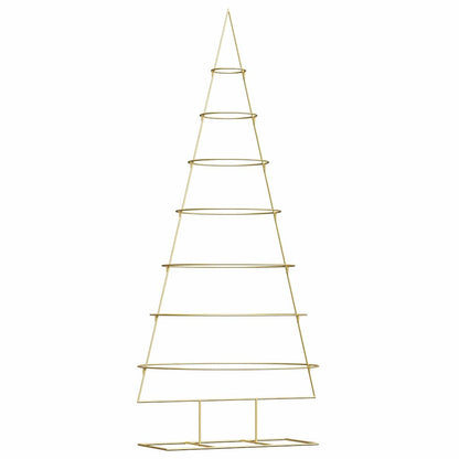 Albero di Natale in metallo con supporto Oro 210 cm