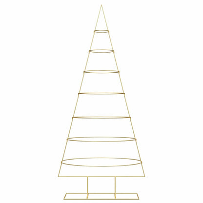 Albero di Natale in metallo con supporto Oro 210 cm