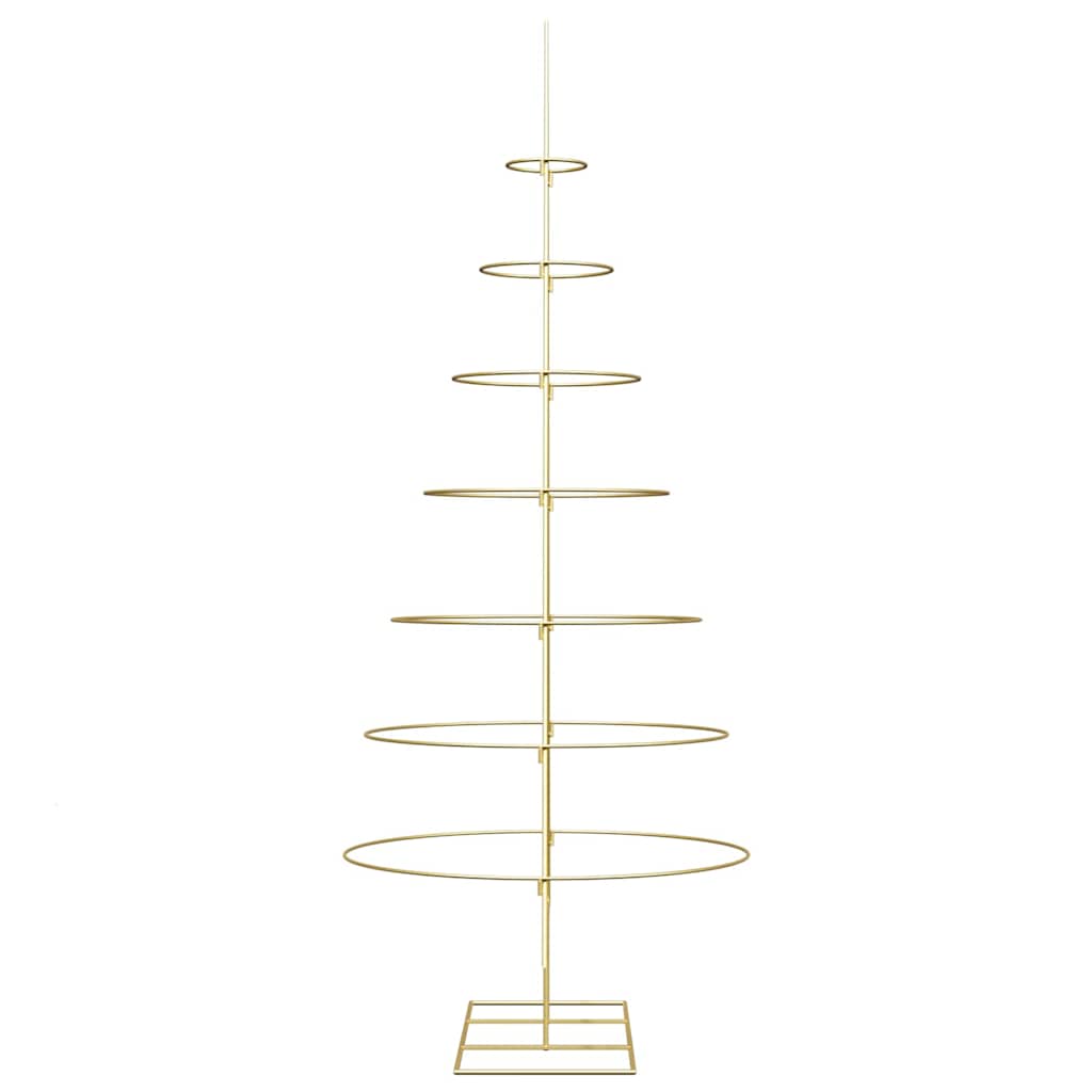 Albero di Natale in metallo con supporto Oro 210 cm