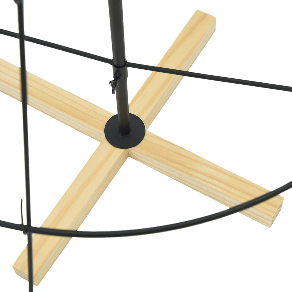 Albero a Cono di Natale con supporto Nero 150 cm Acciaio