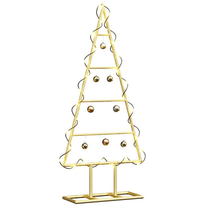 Albero di Natale in metallo con supporto Oro 60 cm