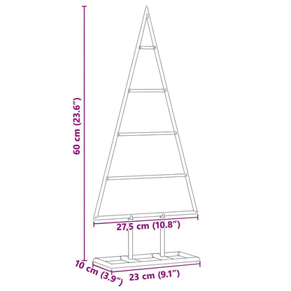 Albero di Natale in metallo con supporto Oro 60 cm