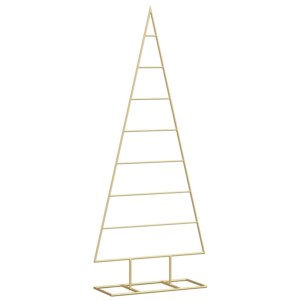 Albero di Natale in metallo con supporto Oro 125 cm