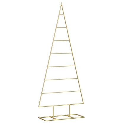 Albero di Natale in metallo con supporto Oro 125 cm