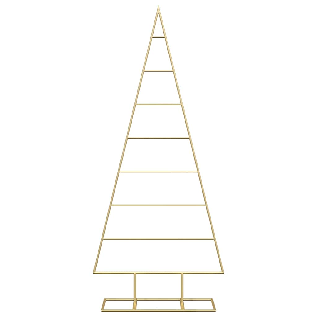 Albero di Natale in metallo con supporto Oro 125 cm