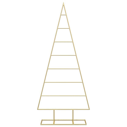 Albero di Natale in metallo con supporto Oro 125 cm