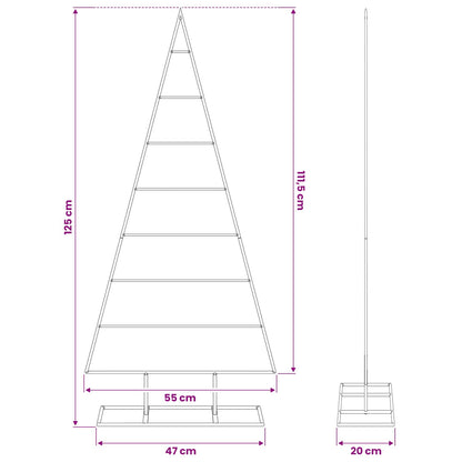 Albero di Natale in metallo Oro 125 cm