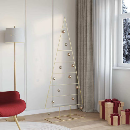 Albero di Natale in metallo con supporto Oro 180 cm