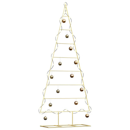 Albero di Natale in metallo con supporto Oro 180 cm