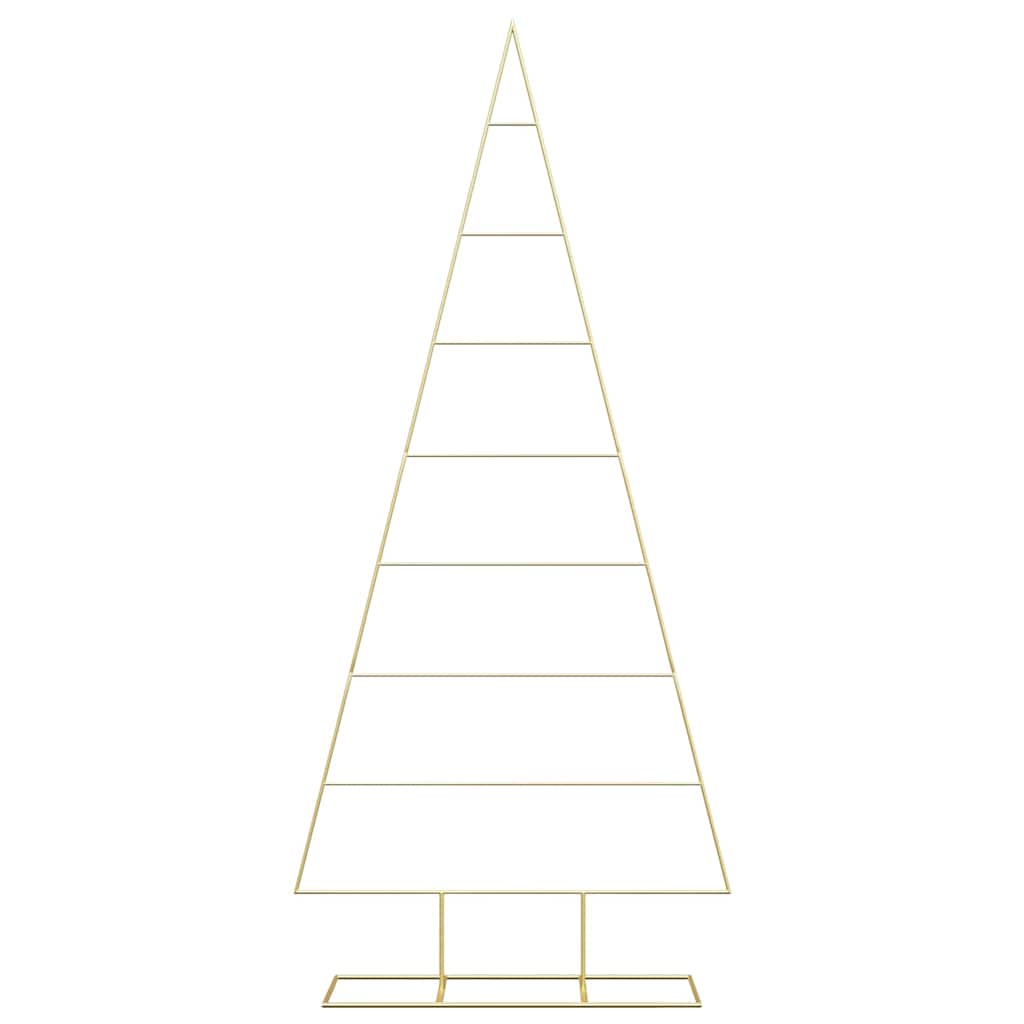 Albero di Natale in metallo con supporto Oro 210 cm