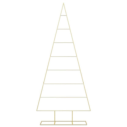 Albero di Natale in metallo con supporto Oro 210 cm