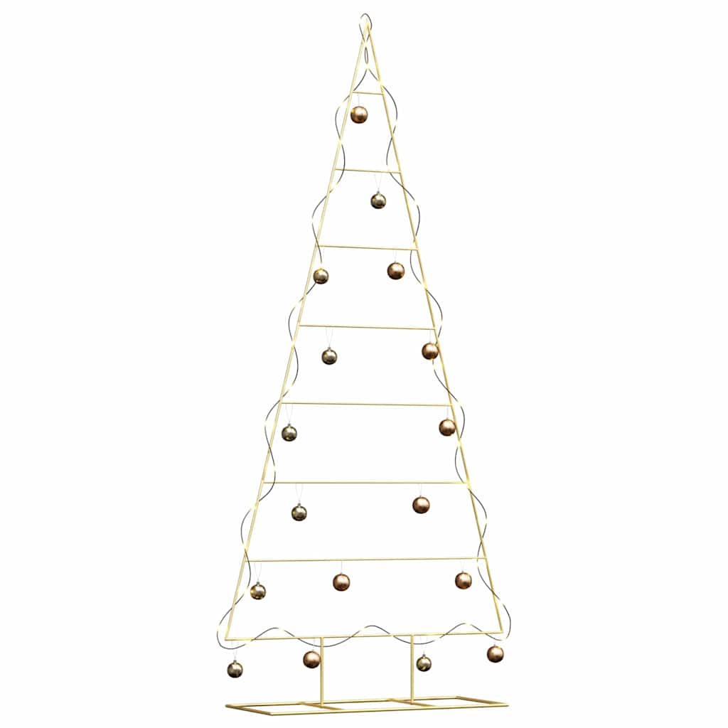 Albero di Natale in metallo con supporto Oro 210 cm