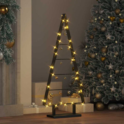 Albero di Natale in metallo con supporto Nero 90 cm Acciaio