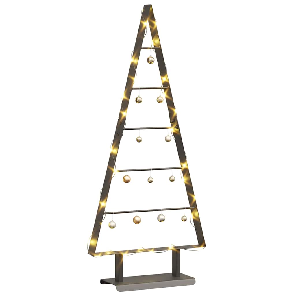 Albero di Natale in metallo con supporto Nero 90 cm Acciaio