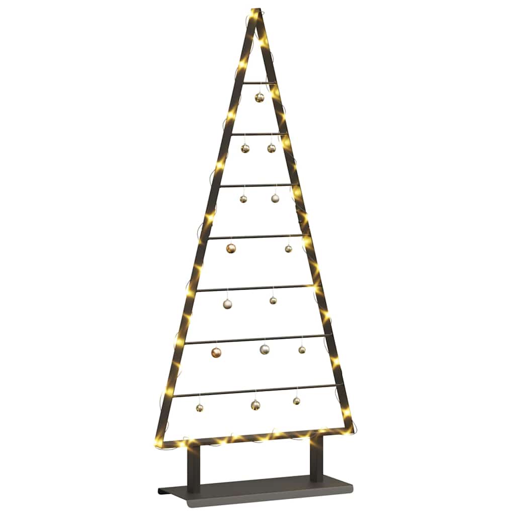 Albero di Natale in metallo con supporto Nero 125 cm Acciaio
