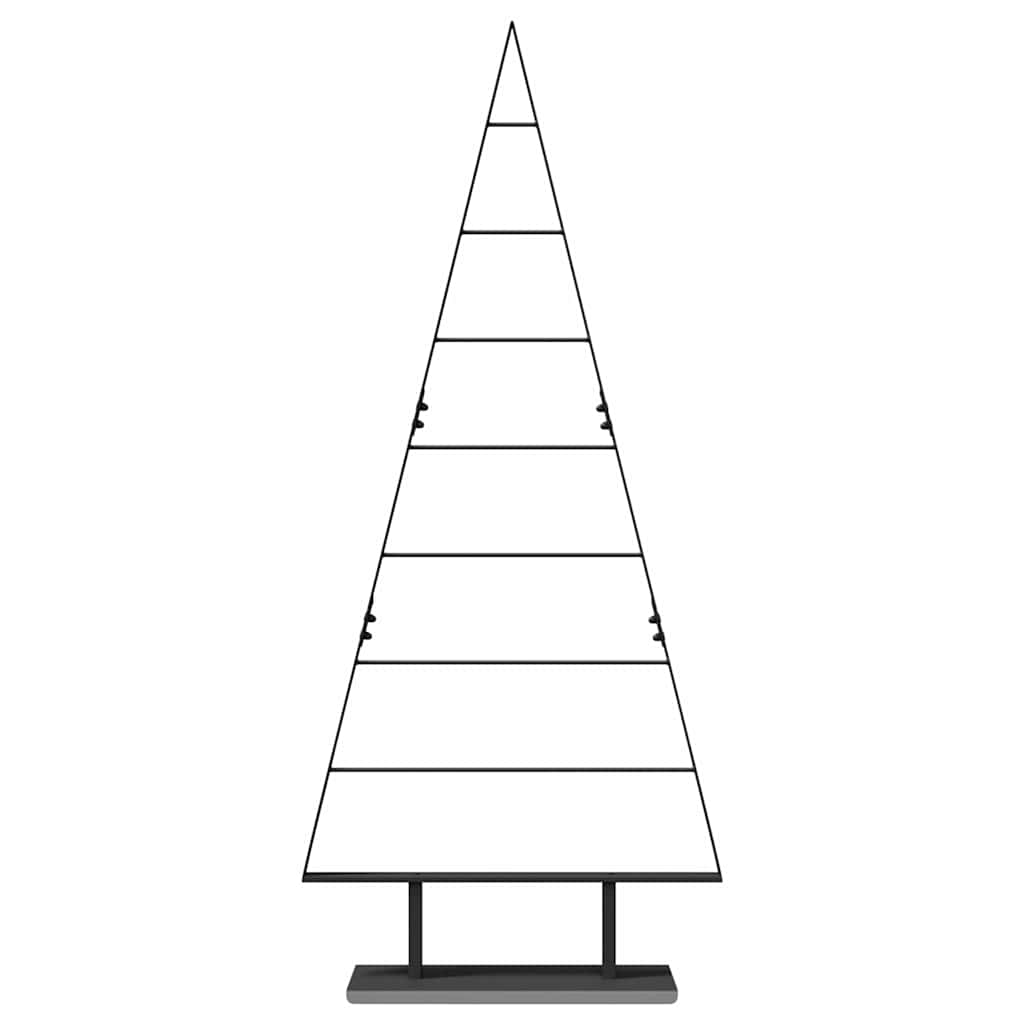 Albero di Natale in metallo con supporto Nero 150 cm Acciaio
