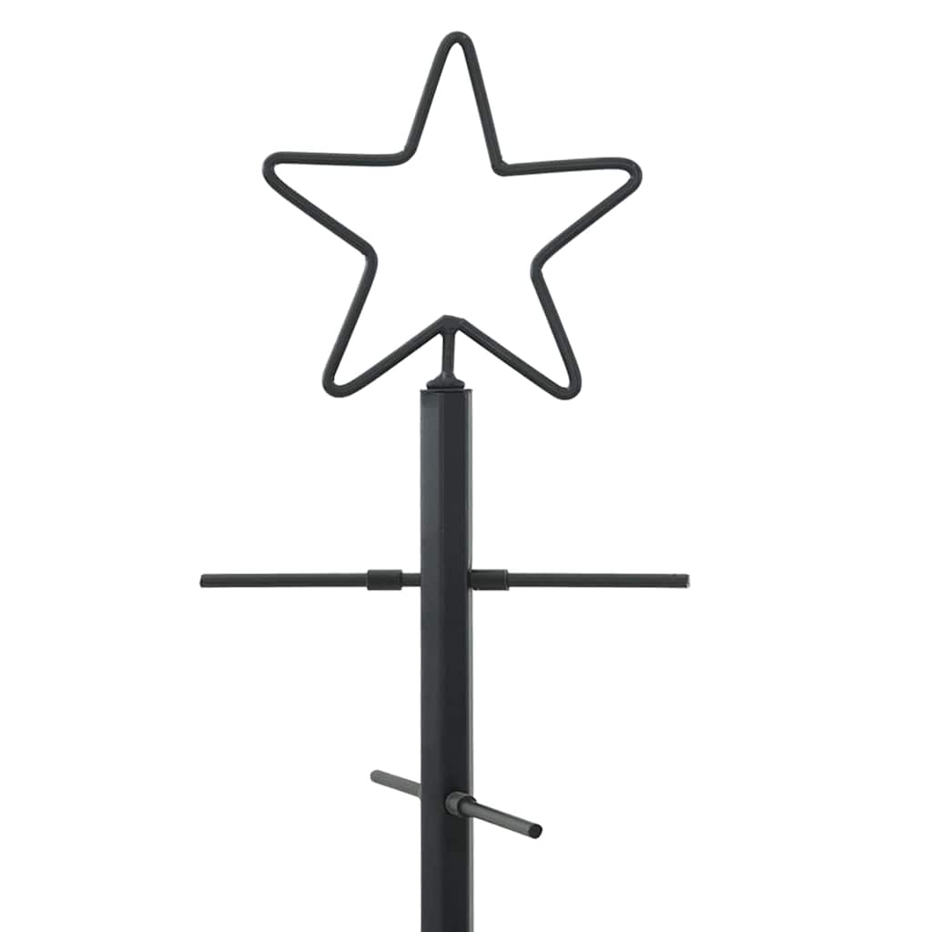 Albero di Natale in metallo con supporto Nero 60 cm