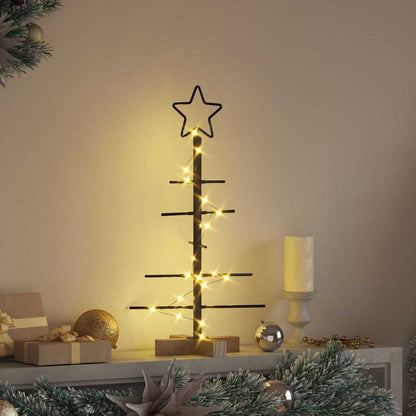Albero di Natale in metallo con supporto Nero 60 cm