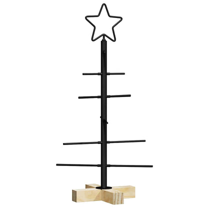 Albero di Natale in metallo con supporto Nero 60 cm