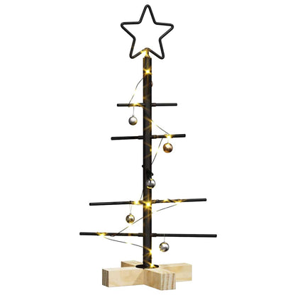 Albero di Natale in metallo con supporto Nero 60 cm