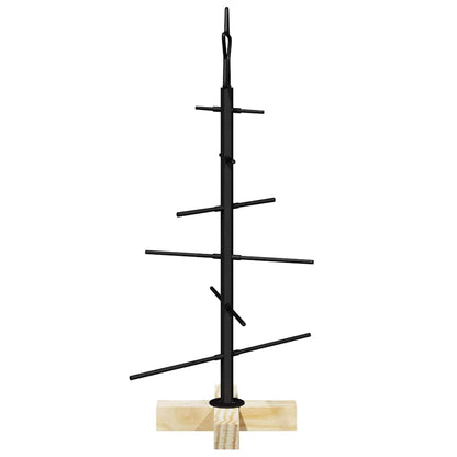 Albero di Natale in metallo con supporto Nero 60 cm