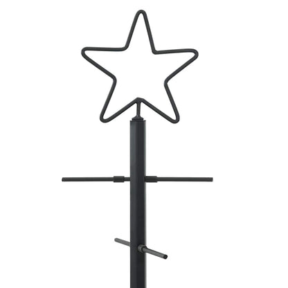 Albero di Natale in metallo con supporto Nero 90 cm