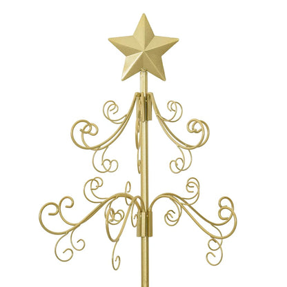 Albero di Natale in metallo con supporto Oro 150 cm