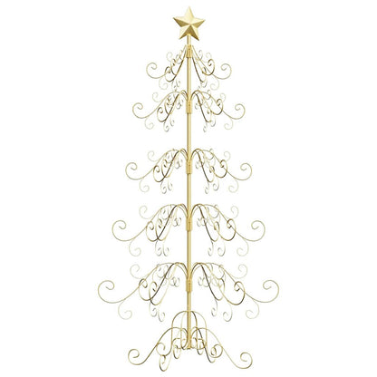 Albero di Natale in metallo con supporto Oro 150 cm