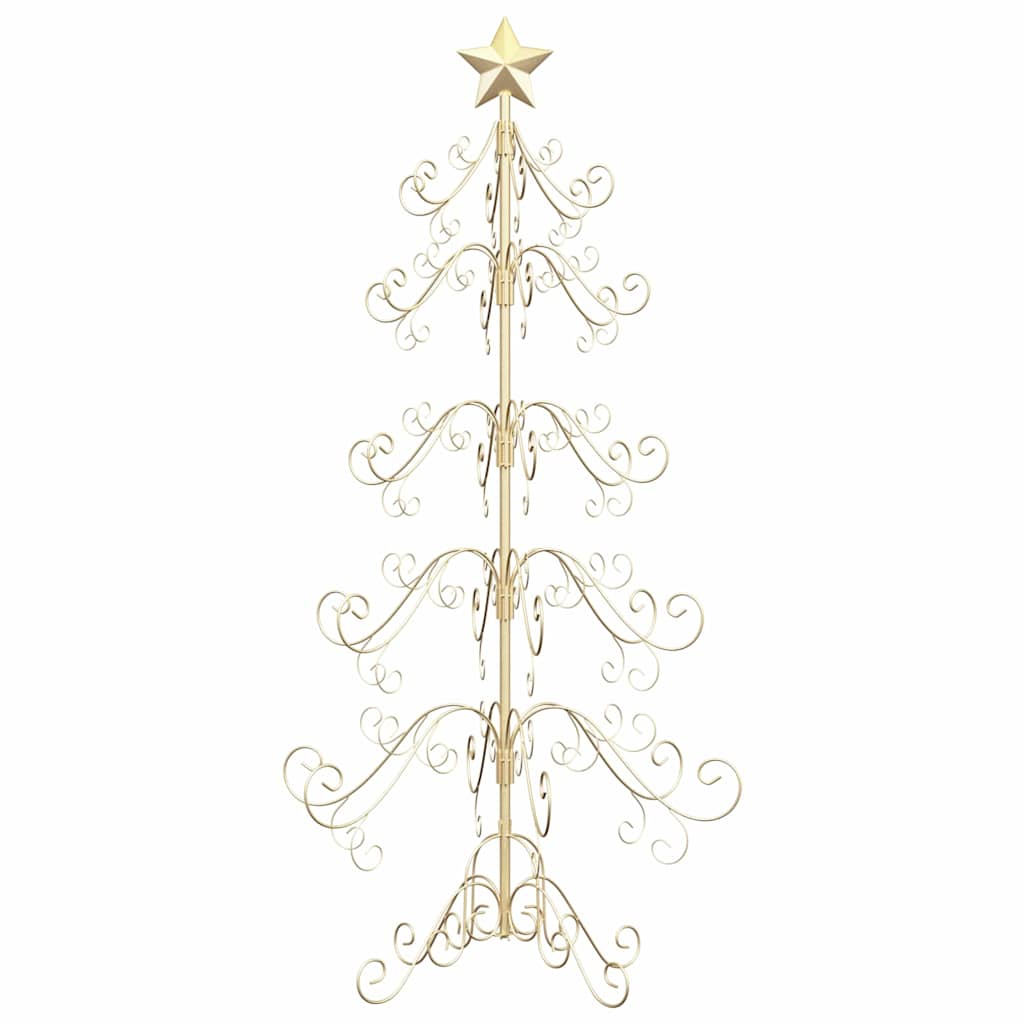 Albero di Natale in metallo con supporto Oro 150 cm