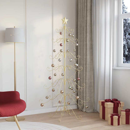 Albero di Natale in metallo con supporto Oro 180 cm